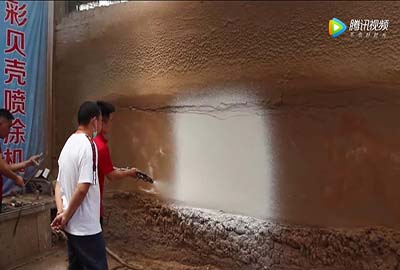 七彩貝殼噴涂機(jī)膩子材料噴涂和機(jī)器清洗(圖文)