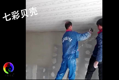 砂漿噴涂機工地施工，掛網(wǎng)砂漿噴涂(圖文)